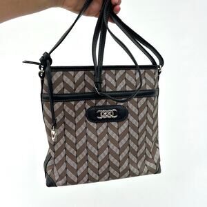 Brighton Journey Crossbody Bag Herringbone Small Purse Dust Bag Neutral